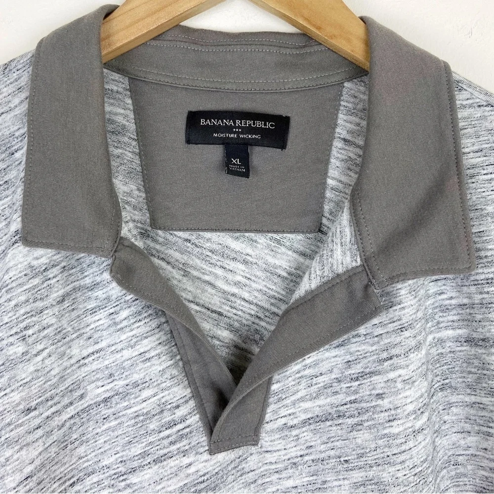 Banana Republic Heather Grey Polo Shirt